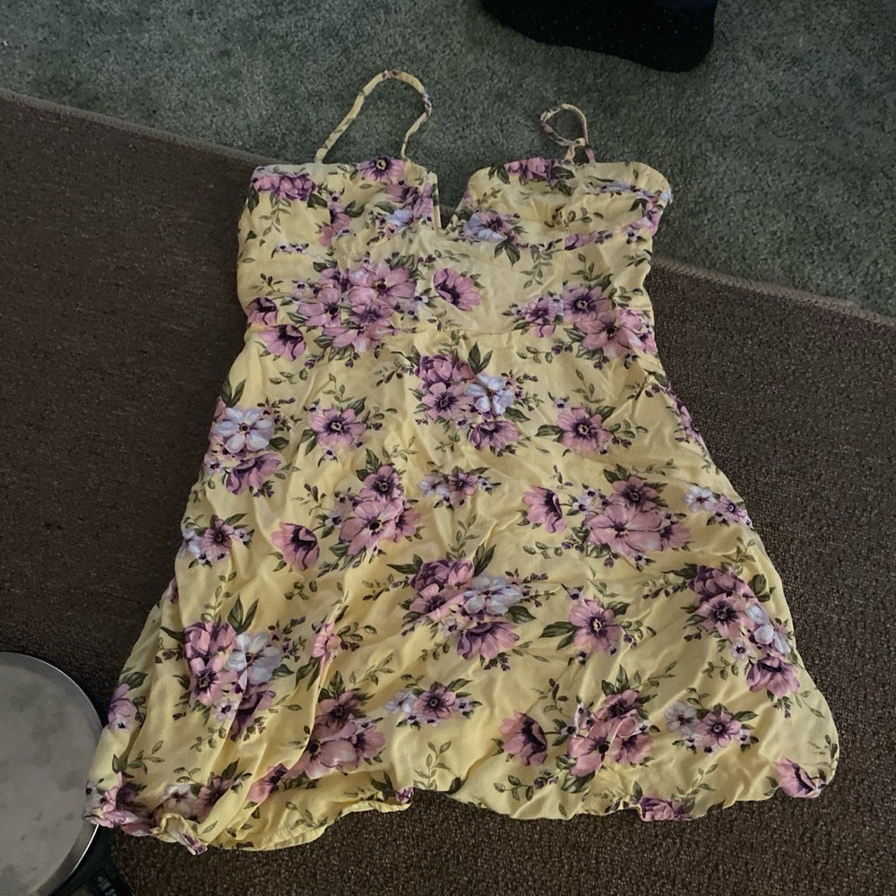 Yellow mini dress